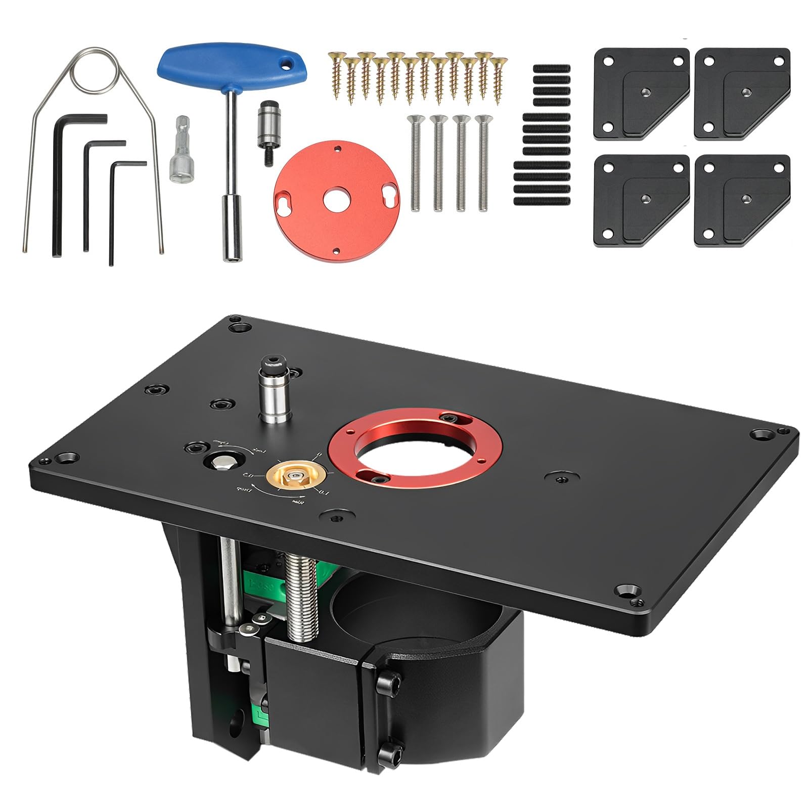 Tabella di Sollevamento del Router di Precisione,Piastre Inserto Banco Fresa Set,Sollevatore Invertito per Lavorazione del Legno,Tavolo di Sollevamento,per il Bordo Spesso del Controsoffitto di