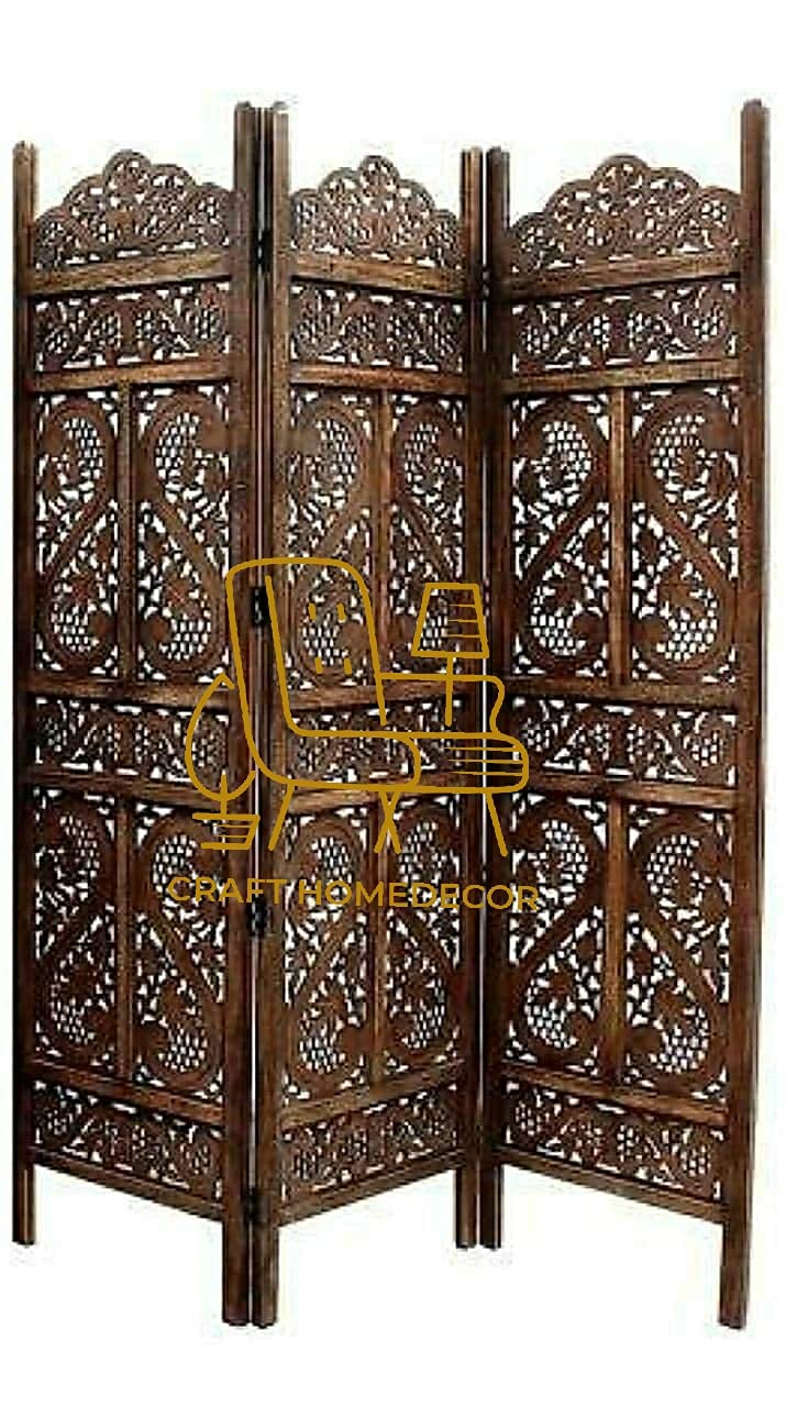 Buy CRAFT HOMEDECOR Wooden Partition For Living Rooms,Room Divider 3 Panel ,Partition Wall