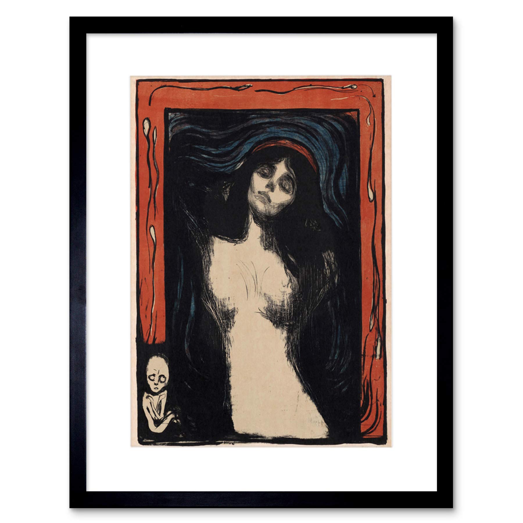 Wee Blue Coo Painting Munch The Madonna Framed Wall Art Print