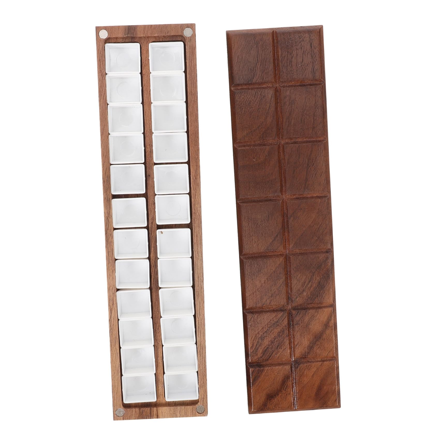 NUOBESTY 4Pcs Boîte Palette De Peinture Plateau De Peinture Palettes Plaque Mixte De Couleur Étui À Pigments Bricolage Étui À Aquarelle Vide Palettes De Peinture pour La Peinture