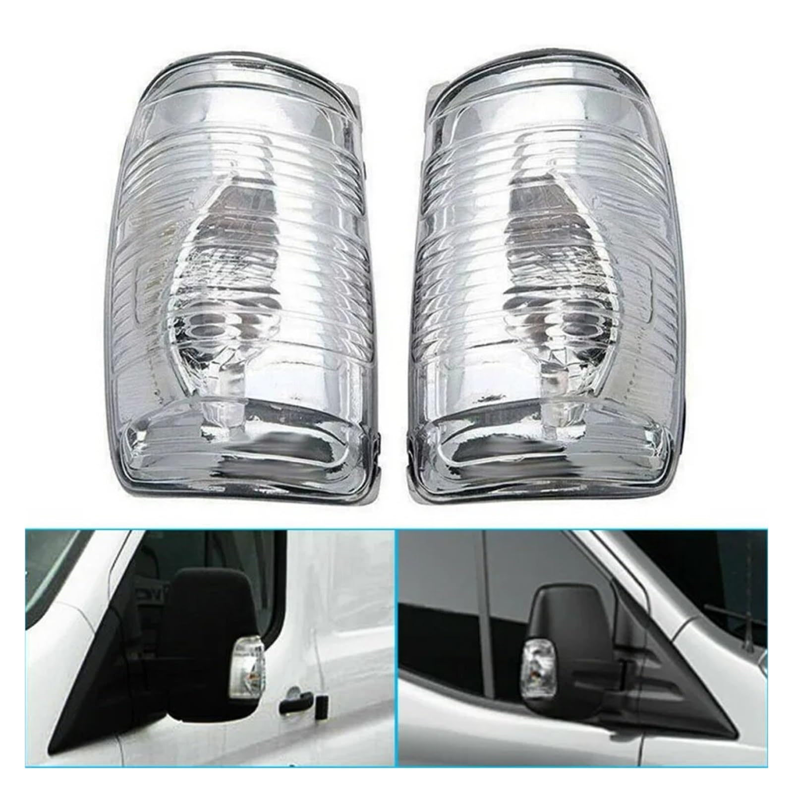 Indicatori Nello Retrovisore Per Ford Transit MK8 2014 2015 2016 2017 2018 2019 2020 2021 2022 Copriobiettivo Trasparente Per Specchietto Retrovisore Auto Indicatore Di Direzione(Left Side)