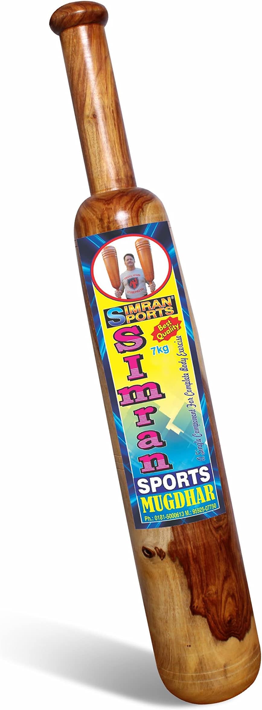 SIMRAN SPORTS Indian Clubs/Mugdar/Meel/Clubbell/Karla Katai Weight 7KG