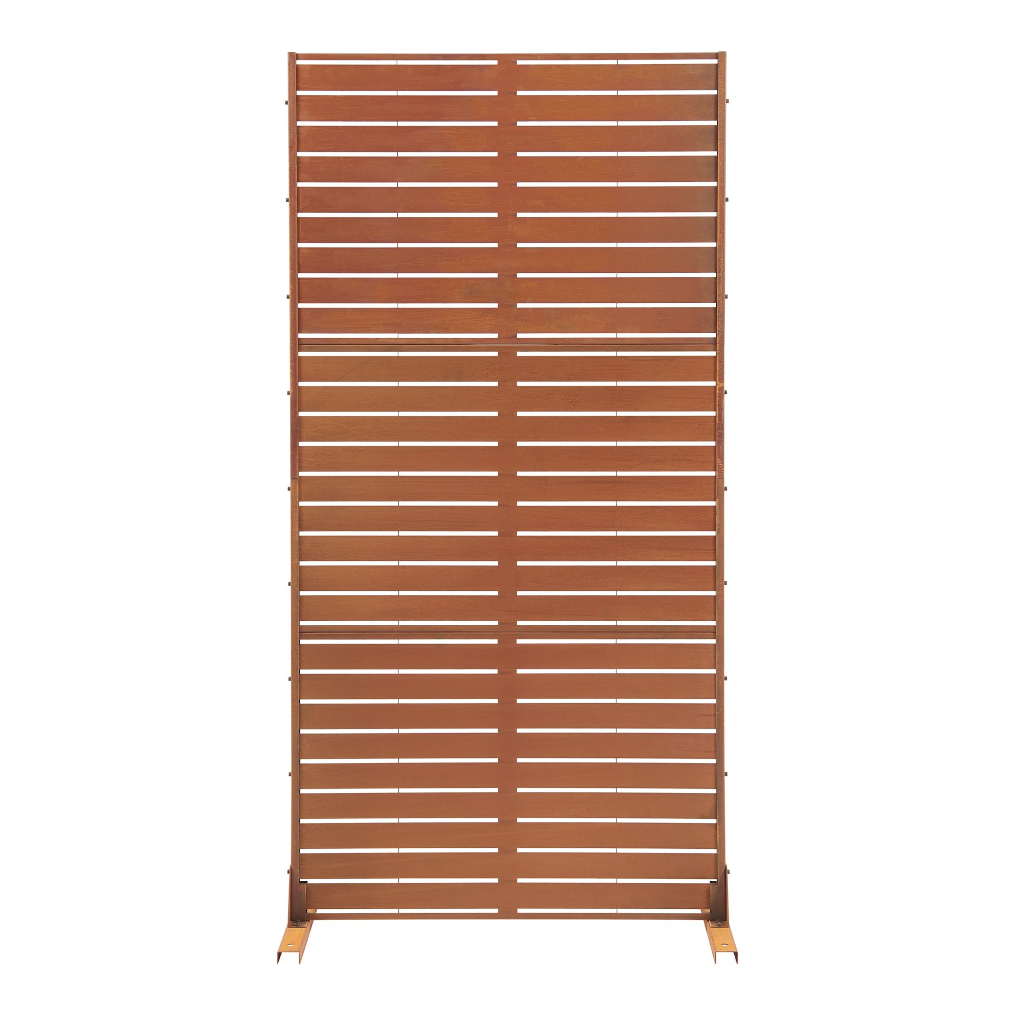 casa.pro Cloison de Séparation pour Extérieur Intérieur Paravent Séparateur de Pièces Panneau d'Intimité Design pour Délimiter Différentes Espaces Décoratif Acier Corten 180 x 90 x 40 cm Rouille