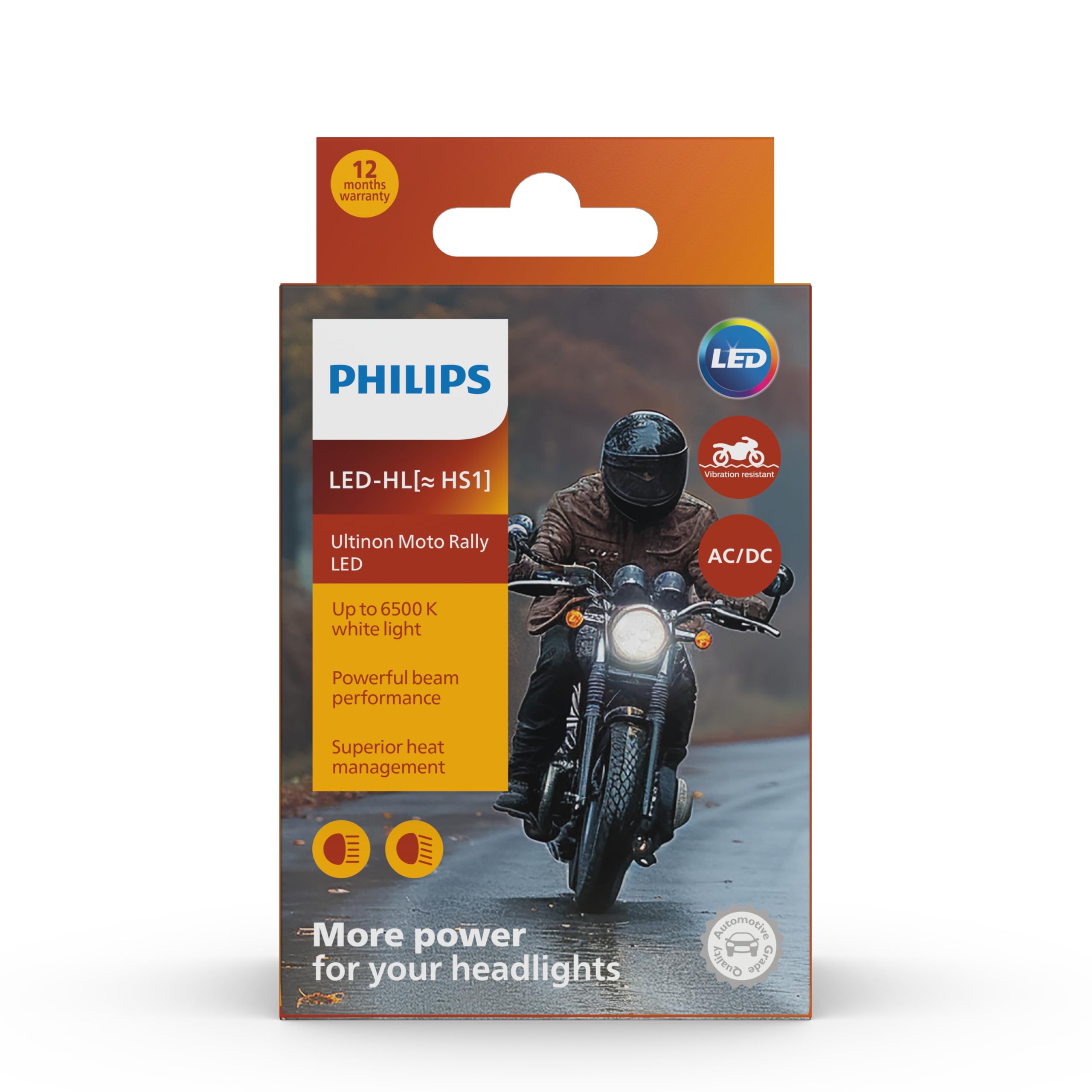 Philips | Ultinon Moto Rally | LED-HL [~HS1] | 6500K cool white light | 12 W rally LED boost | IC driver for universal AC/DC | Lifetime of up to 2,000 hours-picture-15