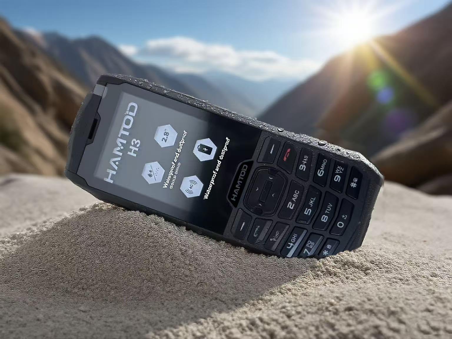 2.8" Telefono per Anziani, GSM telefoni cellulari per anziani, 4G SIM Doppio, Funzione SOS, Suono Alto, Torcia, FM, IP68 Impermeabile e Antipolvere, Batteria Rimovibile 2000mAh (Nero)