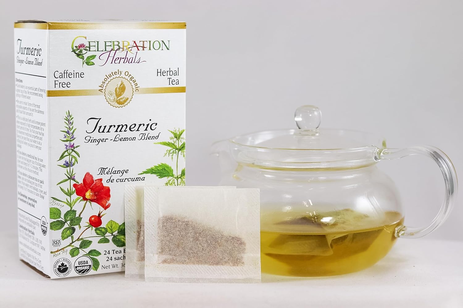 Celebration Herbals Organic Turmeric Ginger Lemon Blend, 24 Bags - Image 3