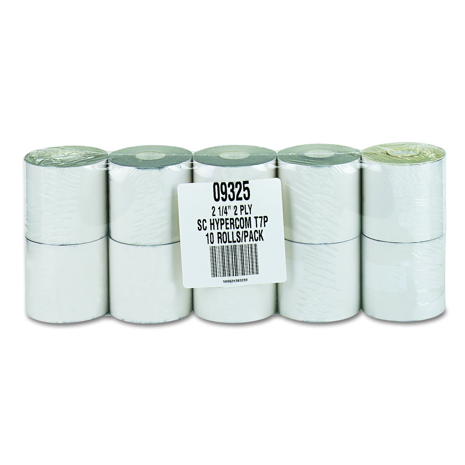 PM Company 09325 Credit/Debit Rolls, 2-Ply, 2-1/4-Inch x70-Ft, 10/PK, WE