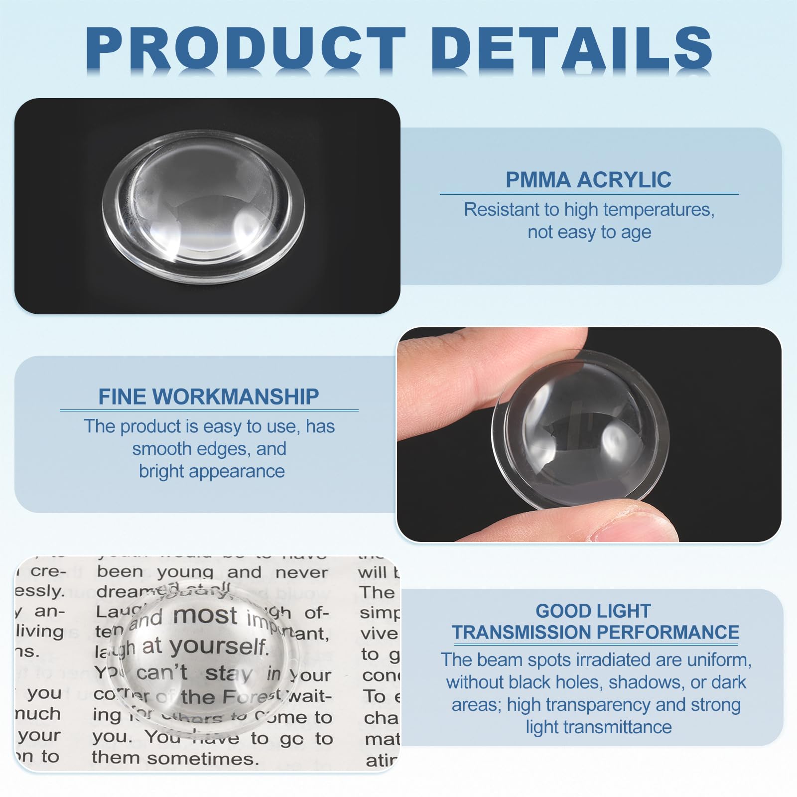 PATIKIL Diameter 32mm Flat Convex Lens - Image 3