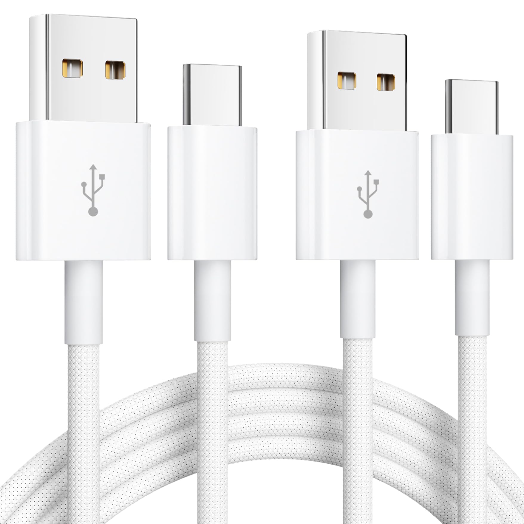 USB auf USB C Kabel [2 Stück 1.8M] iPhone 17/16/15 Geflochten Ladekabel USB C Kabel USB C Ladekabel Kompatibel iPhone 17/16/15/15Pro,Samsung S24/S23/S22/S21,Google Pixel,Huawei,LG,Xiaomi,Sony