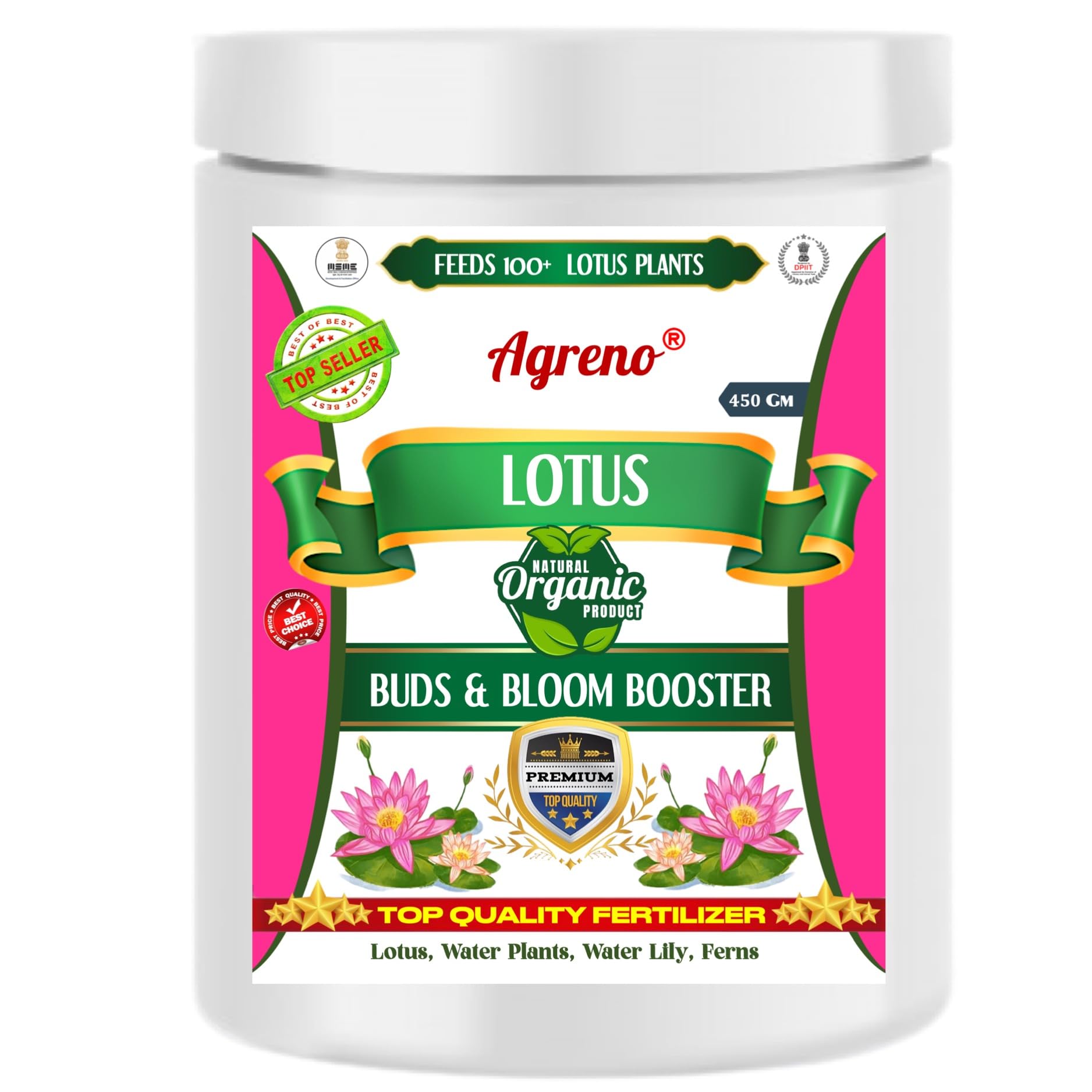 Agreno® Lotus Buds and Bloom Booster, Essential Organic Powerful Fertilizer Granule for Overall Fast Growth and Heavy Flowering of Lotus Plants. (450 gm) (B0D7ZPGCK7) Amazon Price History, Amazon Price Tracker