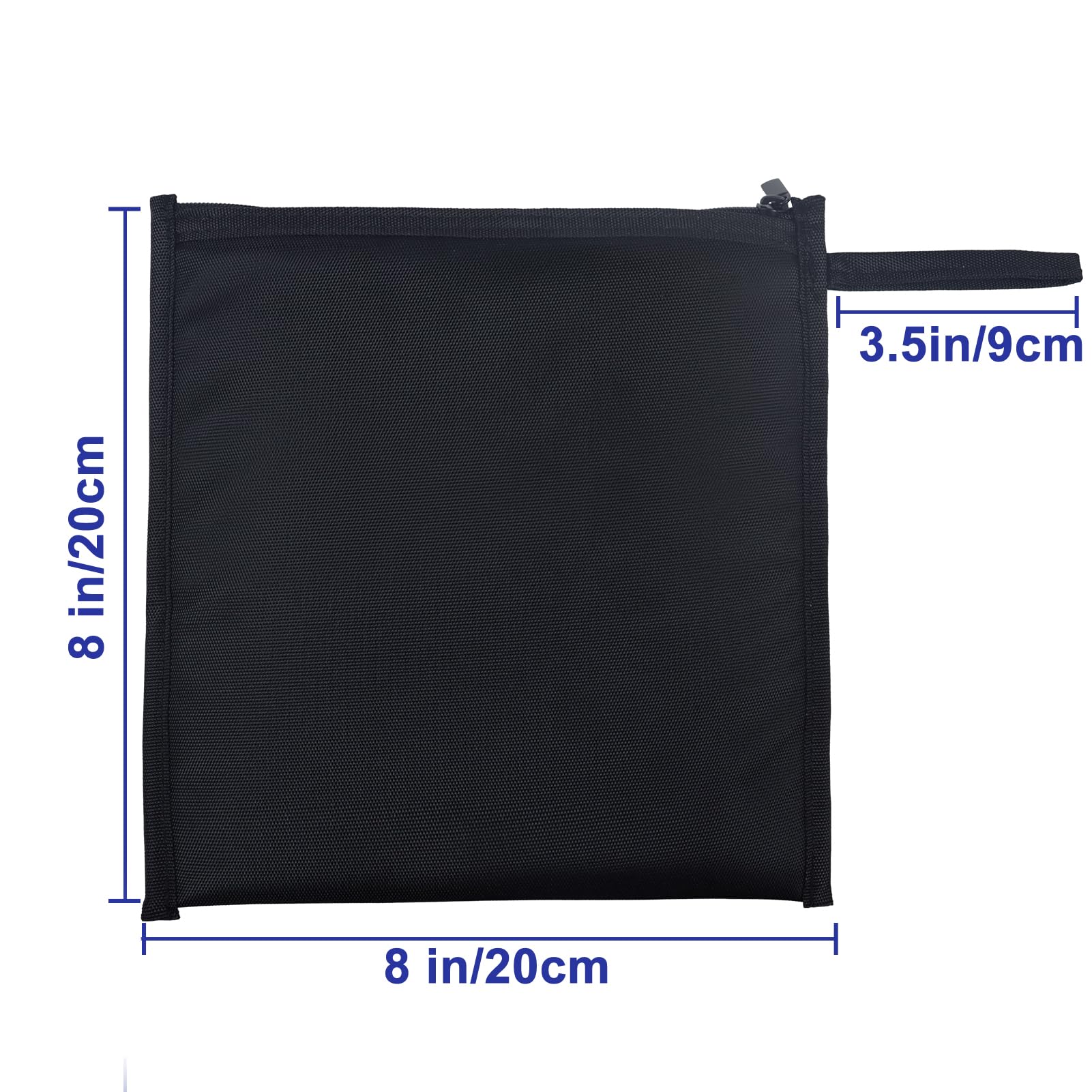 Moyad Reusable Sandwich Bags Set of 2, BPA Free Insulated Lunch Bag for Men Women, Compact Snacks Pouches for Picnic, Travel, Office (Black)