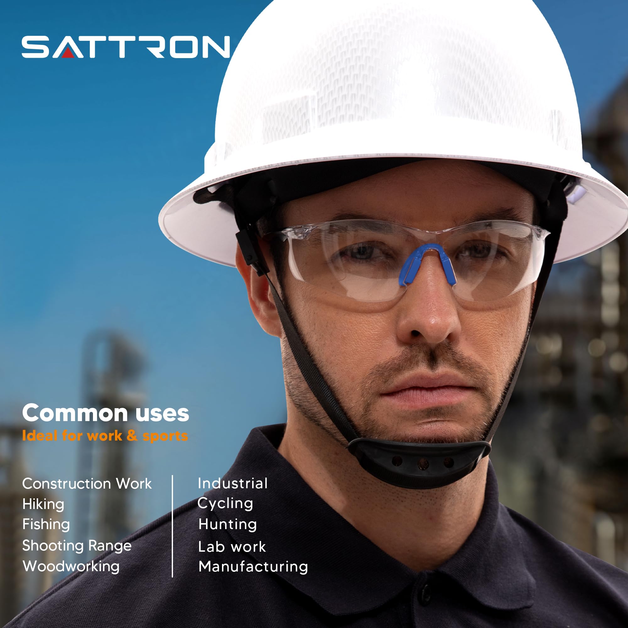 Gafas de seguridad con protección UV ANSI Z87.1, resistentes a los arañazos y a los impactos