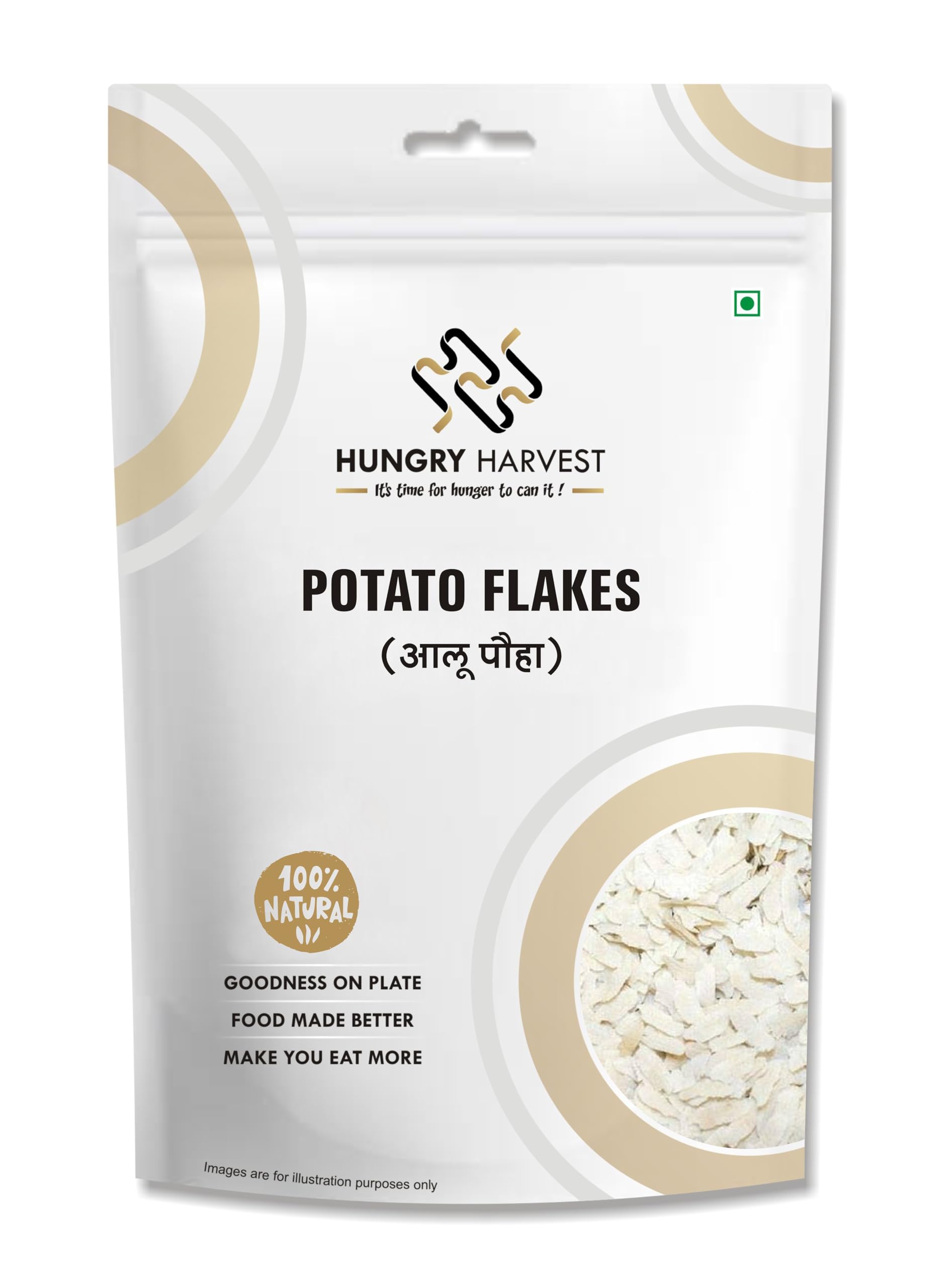 Hungry Harvest Dried Potato Flakes Instant Mashed Potato/Dehydrated Potato/Aaloo ka Mash] Instant ALOO POHA READYMIX Pack Medium Spiced with Potato Slices Pack of 400 Gram (B092ZH8NP3) Amazon Price History, Amazon Price Tracker