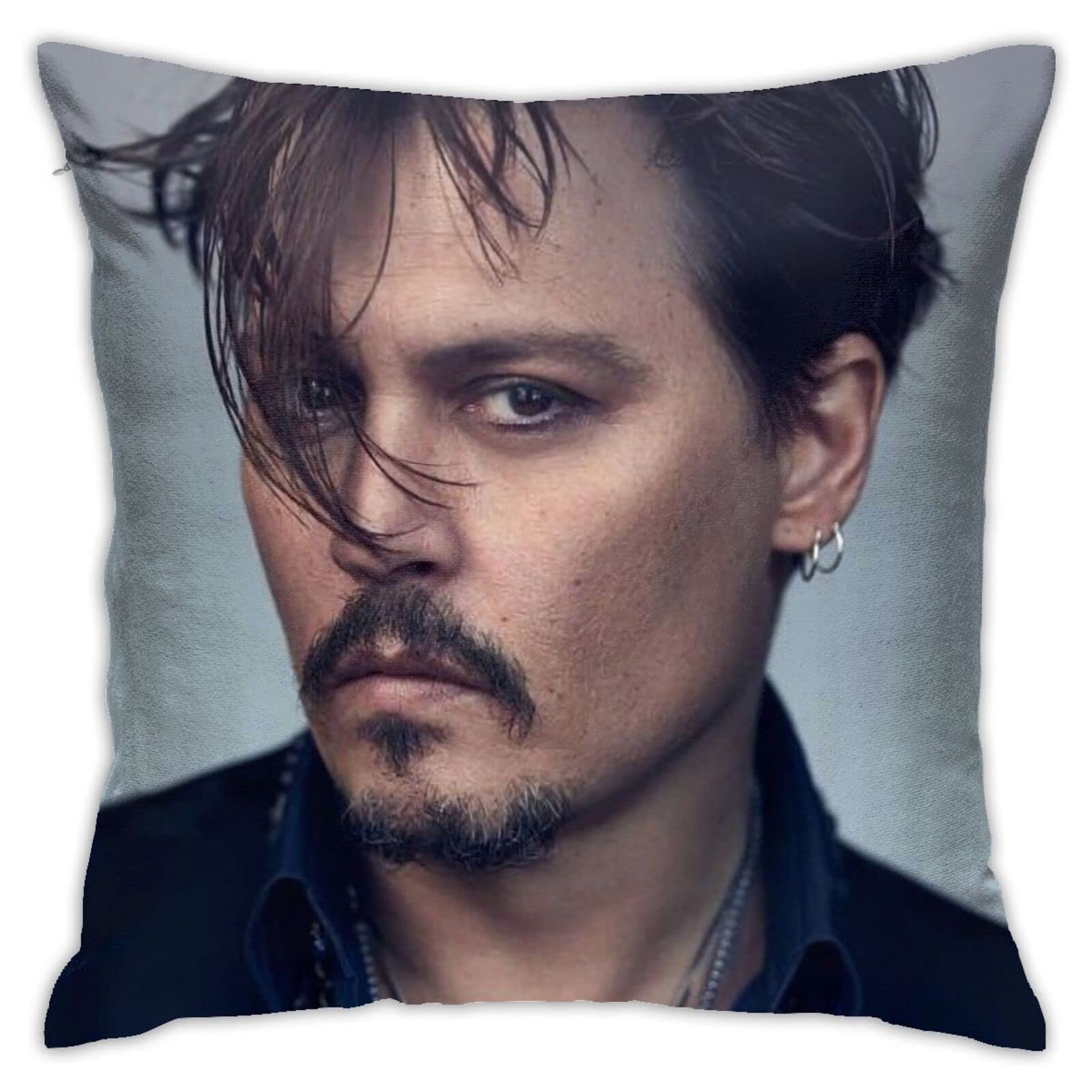 Belikerem Johnny Depp Pillow Covers Pillow Cases Indoor Outdoor 45x45cm(18x18 inch)