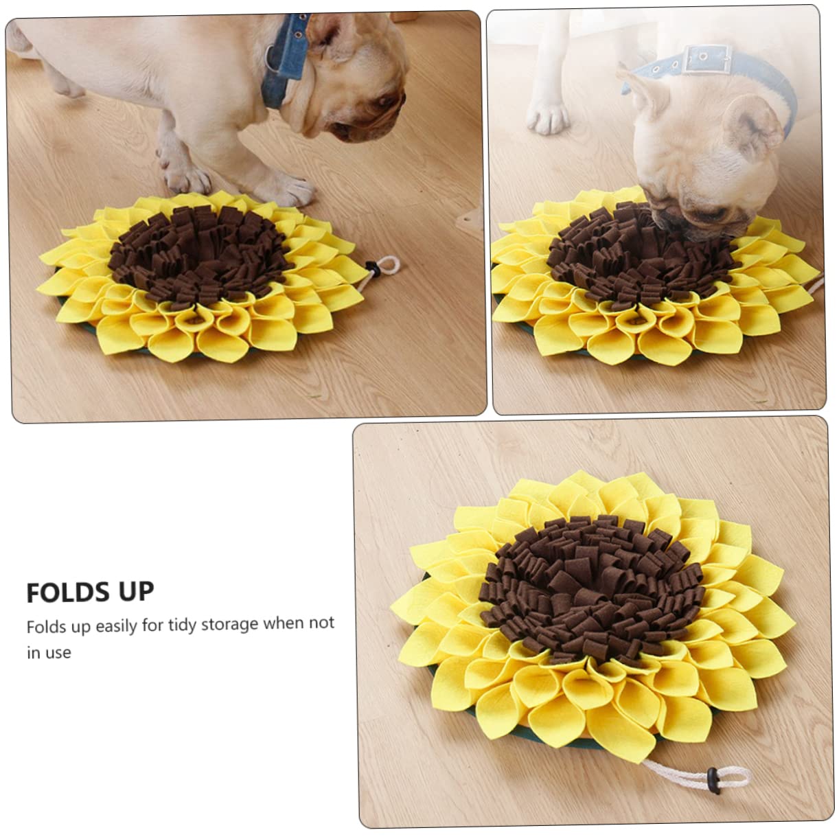 POPETPOP 3st Pet Sniffing Pad Schnüffelmatte Für Haustiere Interaktives Spielzeug Für Hunde Welpe Frisst Langsam Matte Langsamfütterungsmatte Für Hunde Verstopfte Nase Filzstoff Sonnenblume