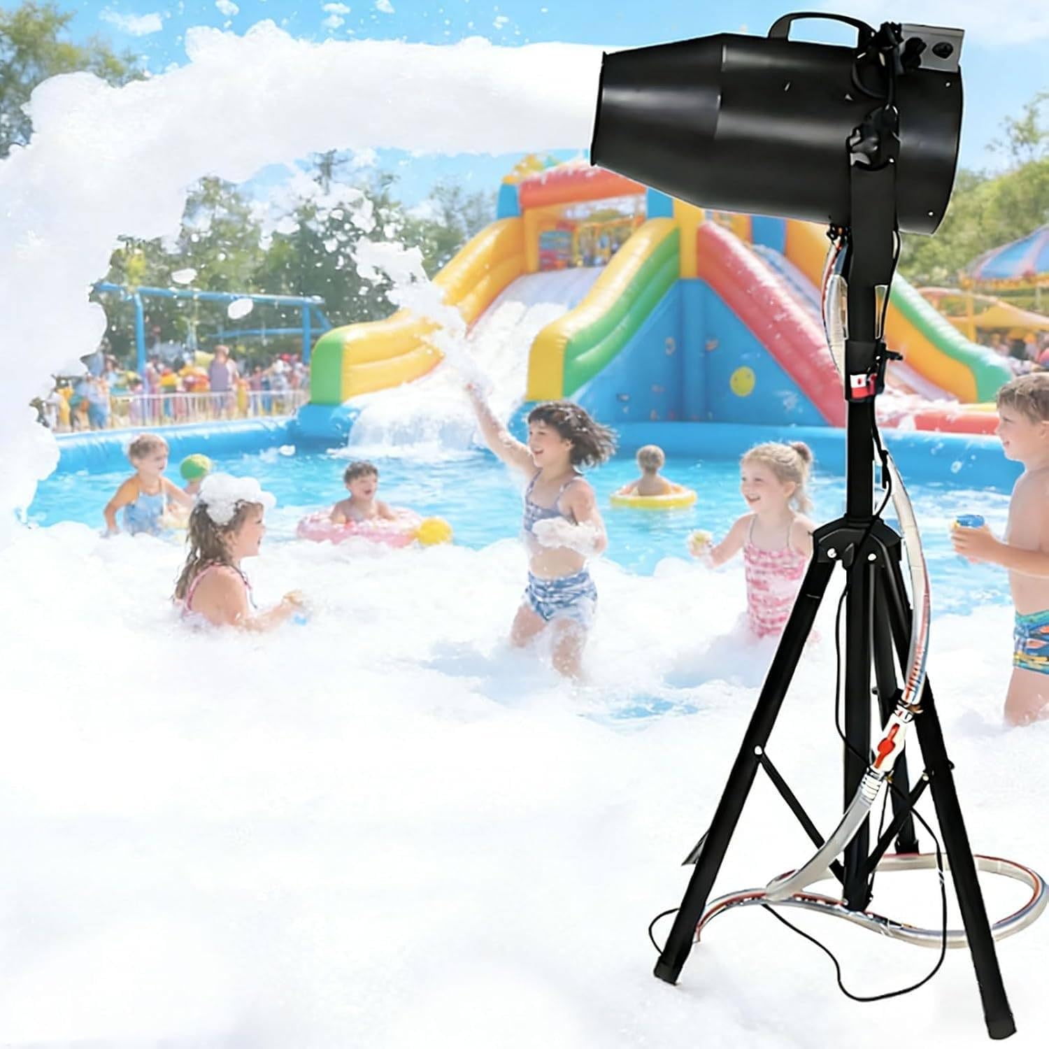 GAYAYAS Foam Machine, 6m-10m Spray Distance Foam Cannon Party Machine Black