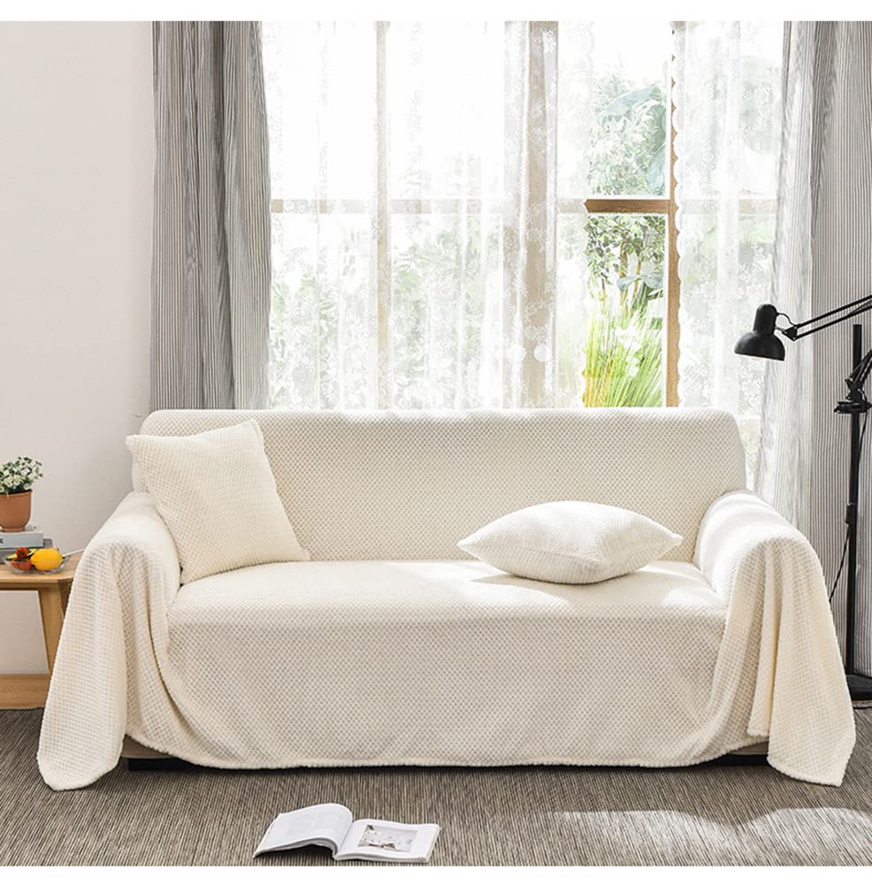 Weiche und waschbare kleine flauschige Hundedecke, warme Fleecedecke für Katzen, gemütliche Überwurfdecke für Hunde, Haustier-Tagesdecke/Couchbezug, Beige, 45 x 65 cm