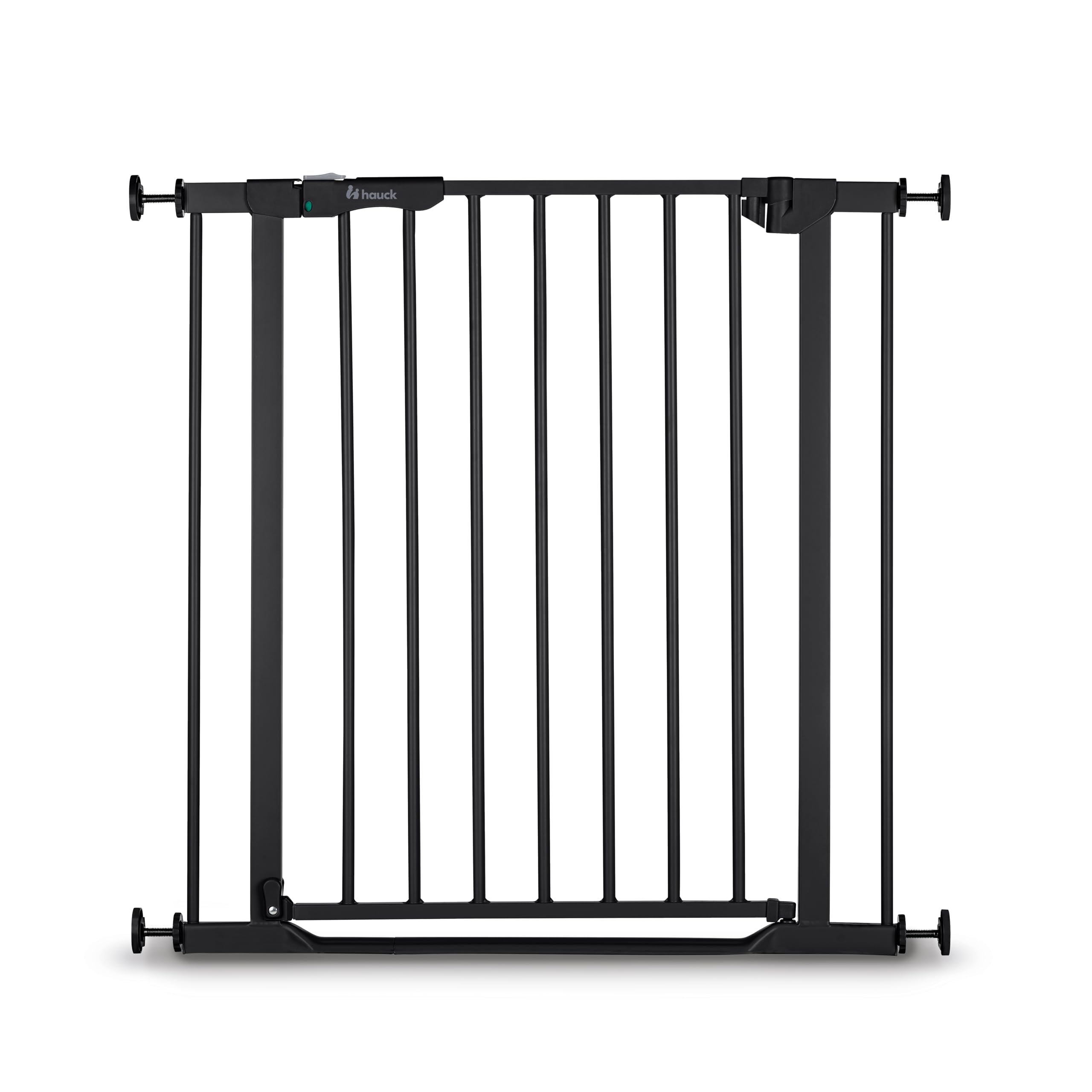 Hauck Barrera Seguridad Niños Escalera Clear Step Autoclose 2 - Puerta para Niños sin Taladrar - Cierre Automático - Umbral Ultraplano - Aptas como Vallas para Perros 75-80 cm - Negro