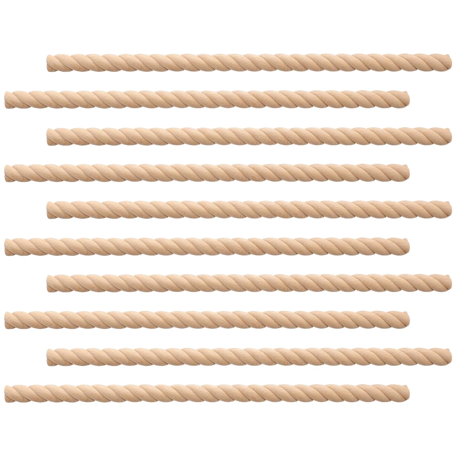 Moulure bois décorative, bandeaux en bois brut à tailler pour armoire 10pcs