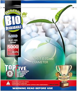 Amazon | G&G バイオBB弾 0.20g 1KG 5000shot ホワイト G-07-103 | BB
