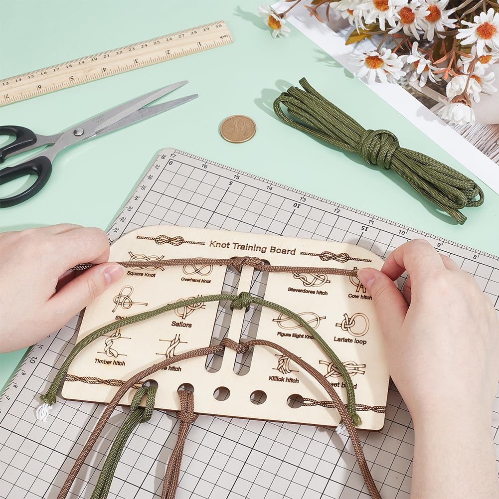 BENECREAT Knot Trainner Instrument Tool, 14x20cm Knot Tying Practice Board Kit for Learning and Practicing Knots Anytime 2.5mm Thick - Image 3