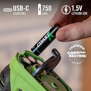 AAA - 【専用】にっしー フラッツ Amazon.com: Coast AAA USB-C Rechargeable Batteries, ZITHION