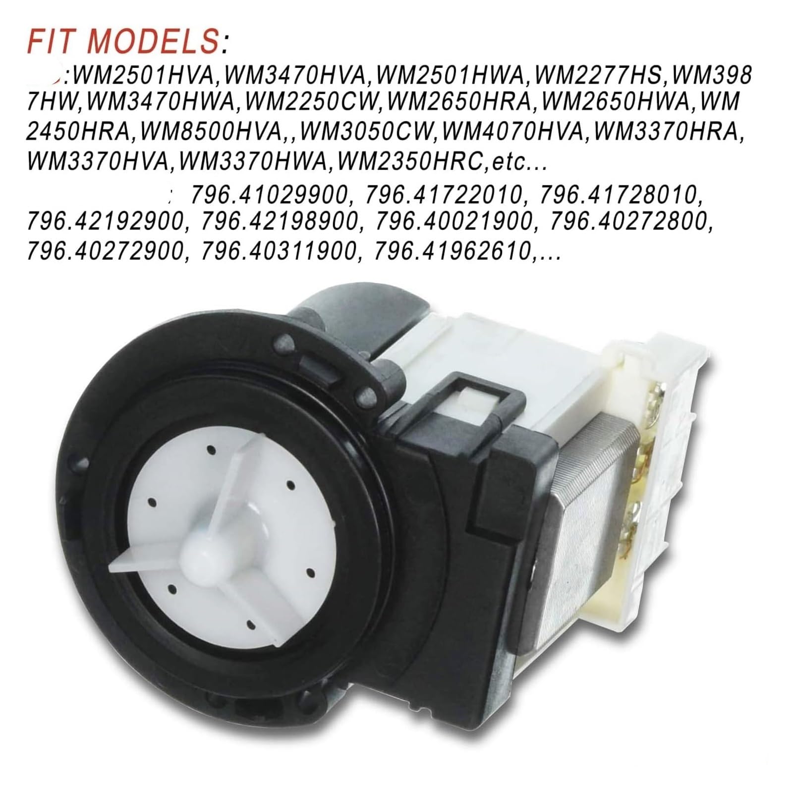 Motor, Motor de Bomba Drenaje 4681EA2001T AP5328388 for Lavadora Ken-More LG