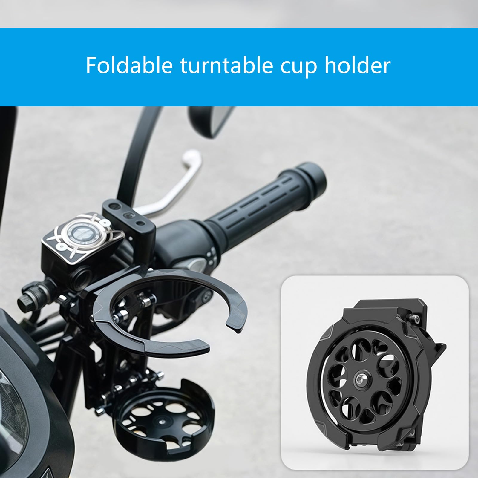 Soporte de botella de ciclismo de múltiples puntos, diseño plegable, dispositivo de montaje para bebidas para tubos de 18 a 30 mm para bicicletas eléctricas, soporte de botella de agua