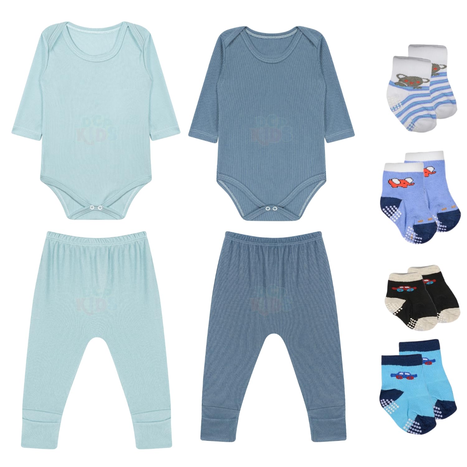 Kit 8 Body Bebê Manga Longa Calça e Meias Canelado Premium Menino em promoção! Veja a oferta e mais achadinhos de Bebês Hoje é o melhor dia para comprar Kit 8 Body Bebê Manga Longa Calça e Meias Canelado Premium Menino com aquele preço maroto! Promoção! Aproveite a oferta!