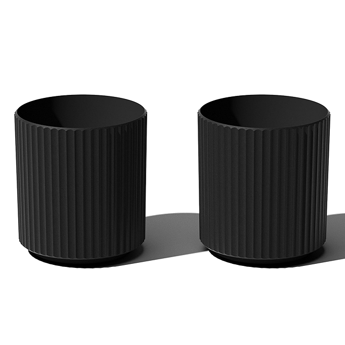 Veradek Demi系列圆形花盆，现代设计适用于阳台、院子和后院