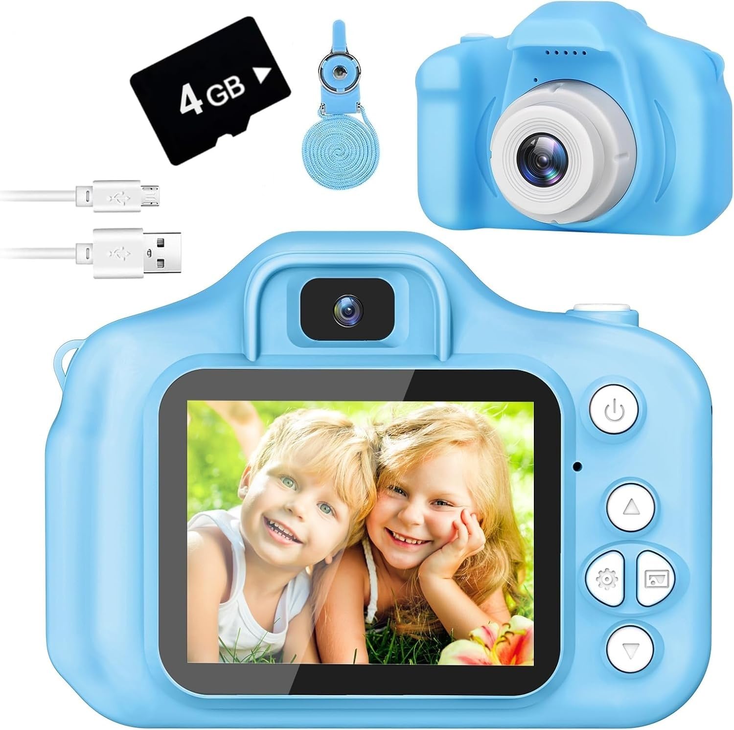 Happy Choices - Kids Digital Camera, Toddler Camera, Kid Camera with 2 Inch Screen Camera for Kids, Toys for above3 to 12 Years Old-with SD Card (Blue) (B0DHKFZDC2) Amazon Price History, Amazon Price Tracker