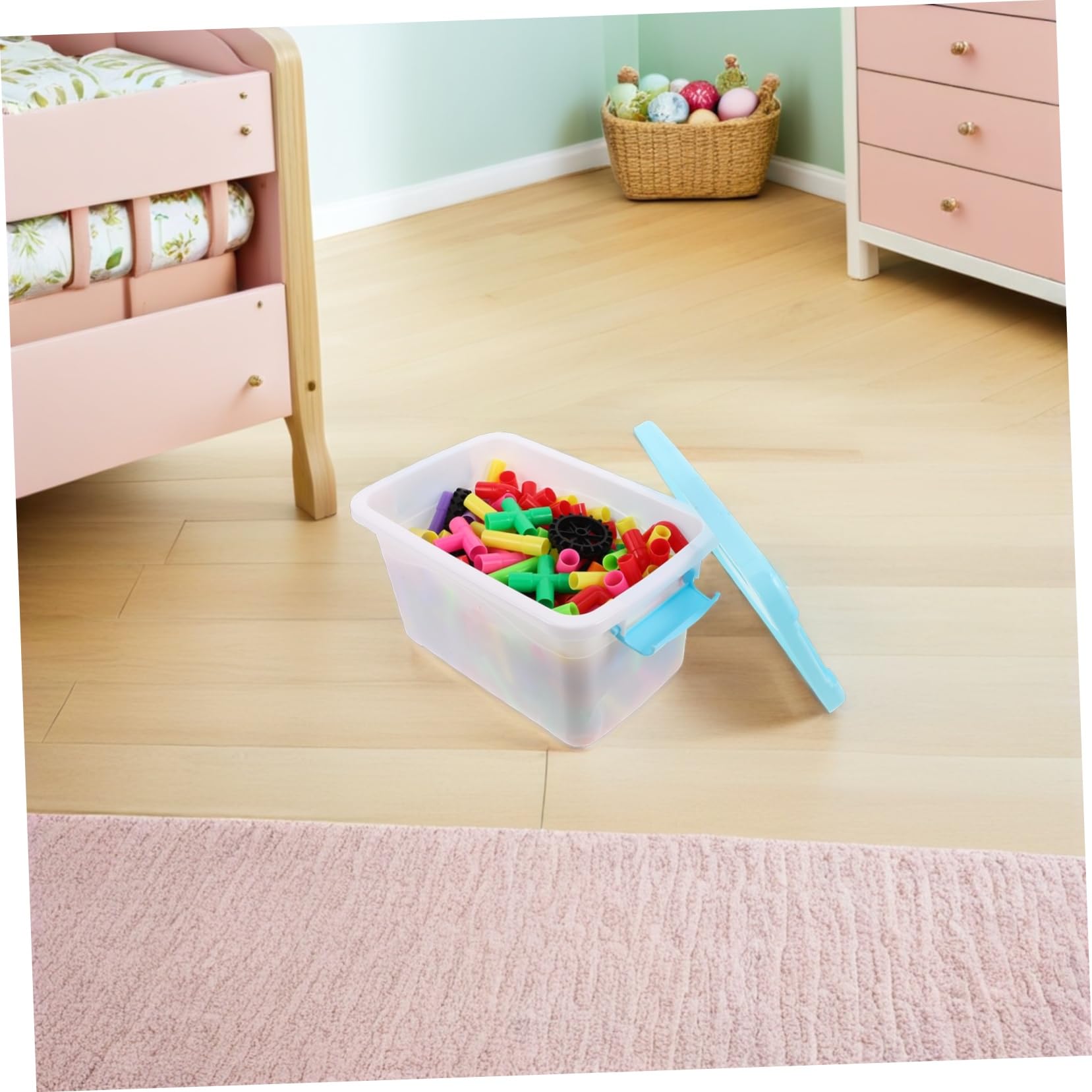 Supvox Röhrenbaukasten für Kleinkinder Bausteine zum Lernen und Spielen Anregende Farben für Visuelle Entwicklung Robustes Konstruktionsspielzeug für Drinnen und Draußen