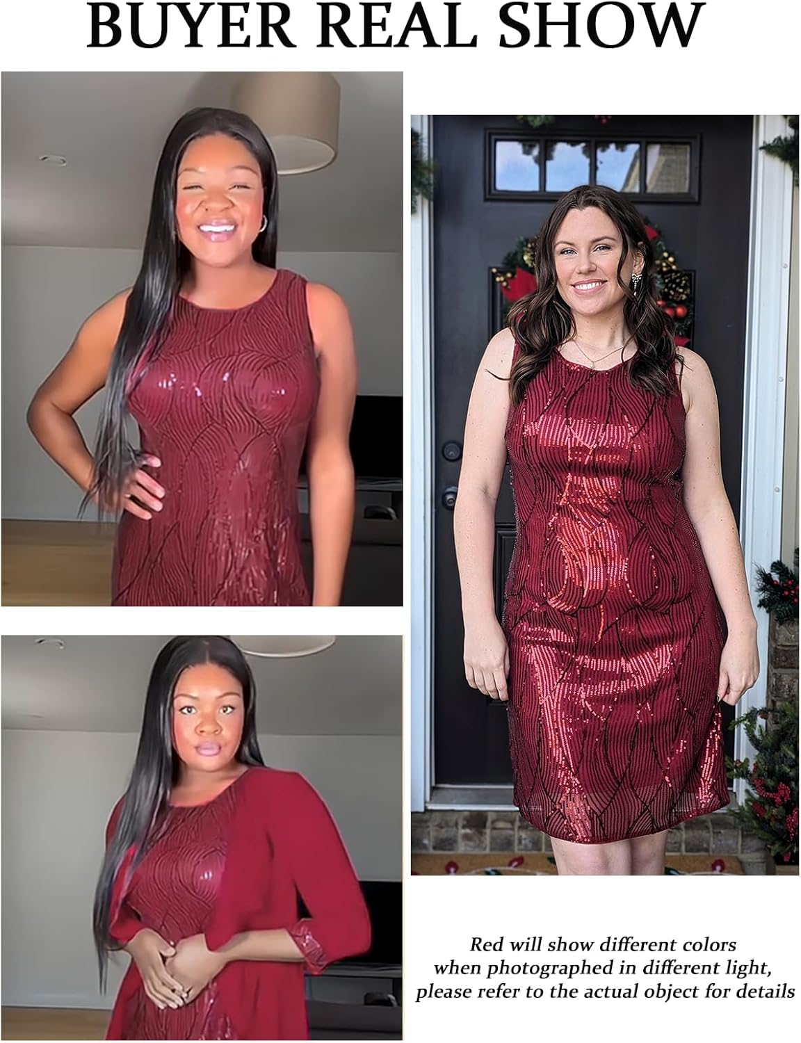 GRACE KARIN Women's Sequin Dress - Wedding Guest & Mother of The Bride Formal Dress - Two Piece Knee Length - Image 2