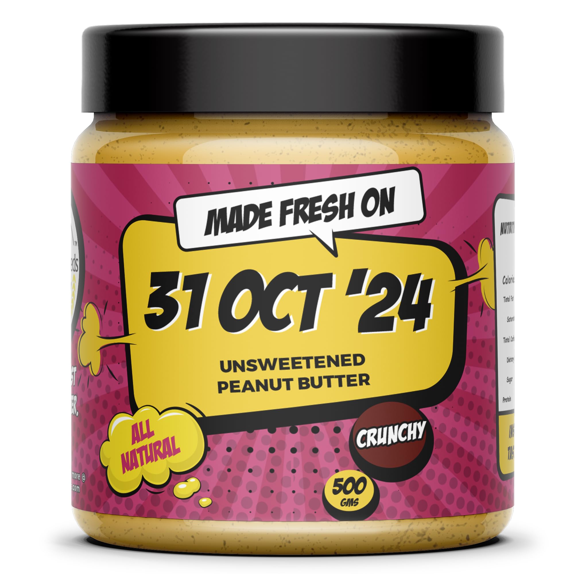 TheFreshNeeds Natural Peanut Butter (Unsweetened Crunchy) | Made Fresh on Order | 500gm | High Protein | Insanely Tasty & Healthy | Sugar-free (B0BC5QSDHW) Amazon Price History, Amazon Price Tracker
