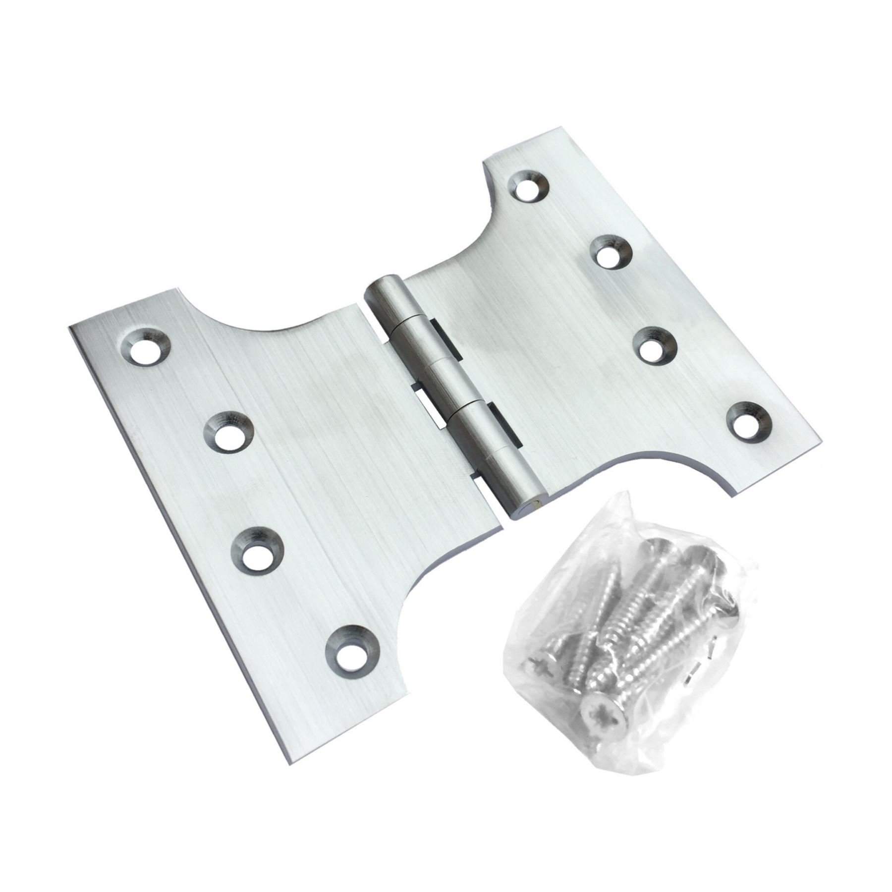 Dzina Parliament Hinge 125mm x 75mm x 100mm (5 x 3 x 4 Inch) Satin Chrome