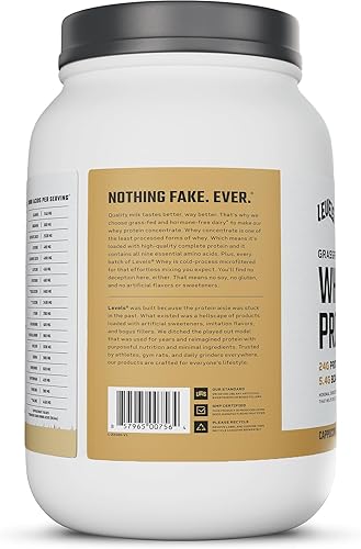 Miniatura 8 de Levels - 100 proteína de suero de leche sin hormonas capuchino 2 libras
