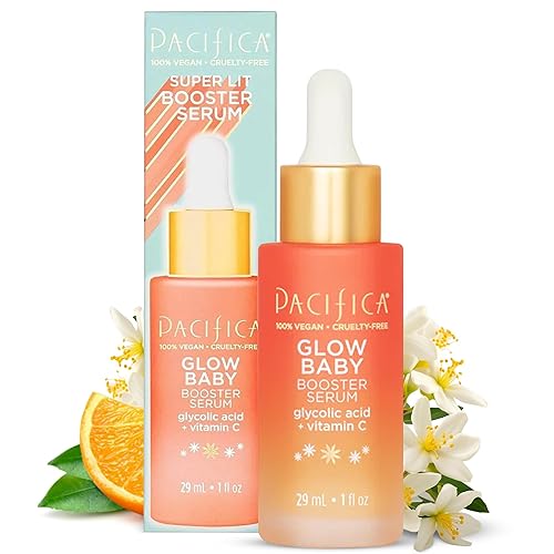 Pacifica Beauty Glow Baby Booster Serum para cara vitamina C y ácido glicólico ilumina y apoya para todo tipo de piel sin fragancia cuidado limpio Pacifica Beauty Glow Baby Booster Serum para cara vitamina C y ácido glicólico ilumina y apoya para todo tipo de piel sin fragancia cuidado limpio