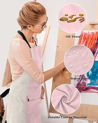 Miniatura 4 de Chef Apron Adjustable Bib Aprons, Christmas Snowman Apron with Pockets Men Women Kitchen Cooking Apron Waterproof