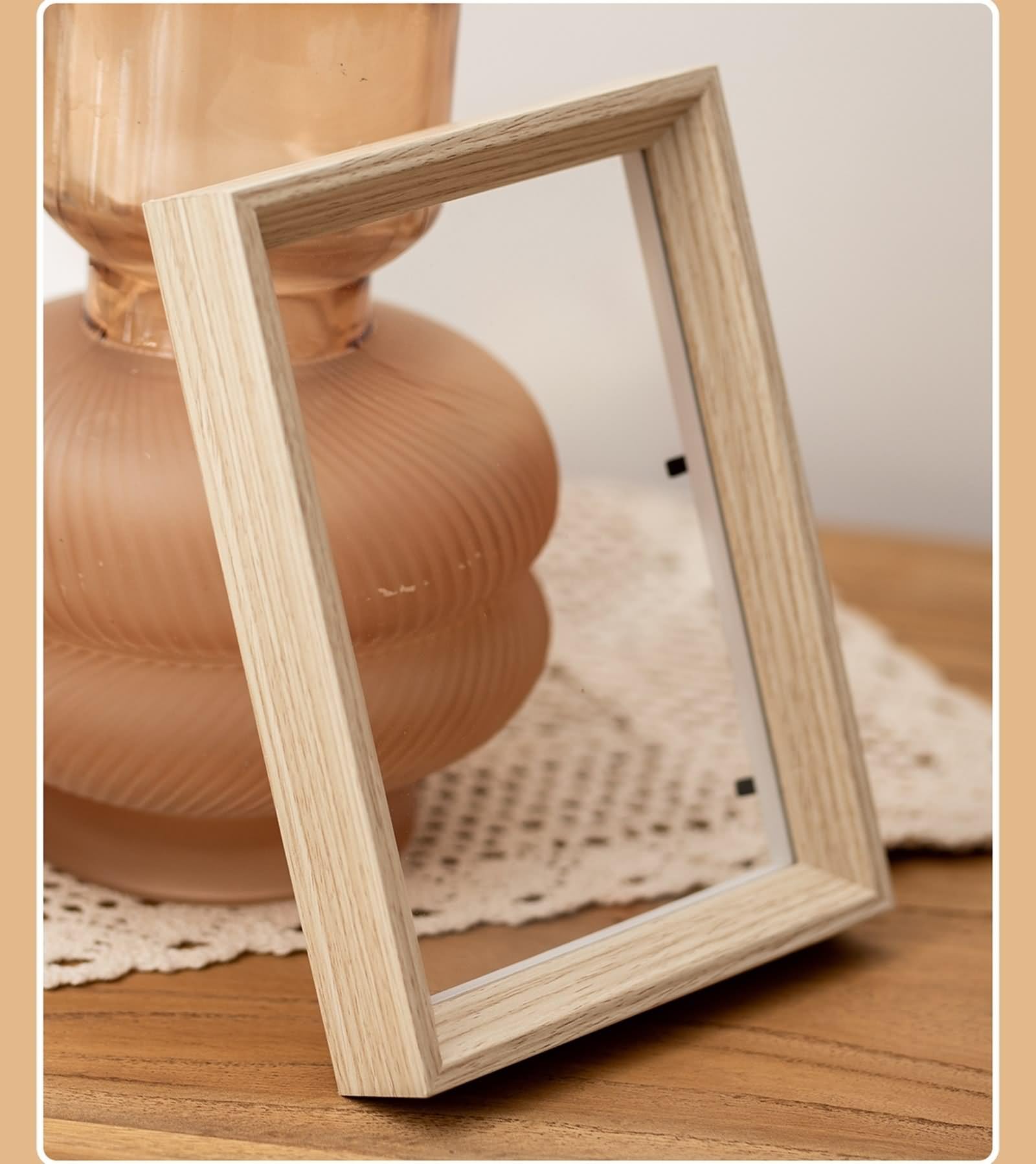 Marcos de fotos de 8 x 10 pulgadas, modernos marcos de fotos rectangulares de roble vertical para decoración de dormitorio de tablero DM