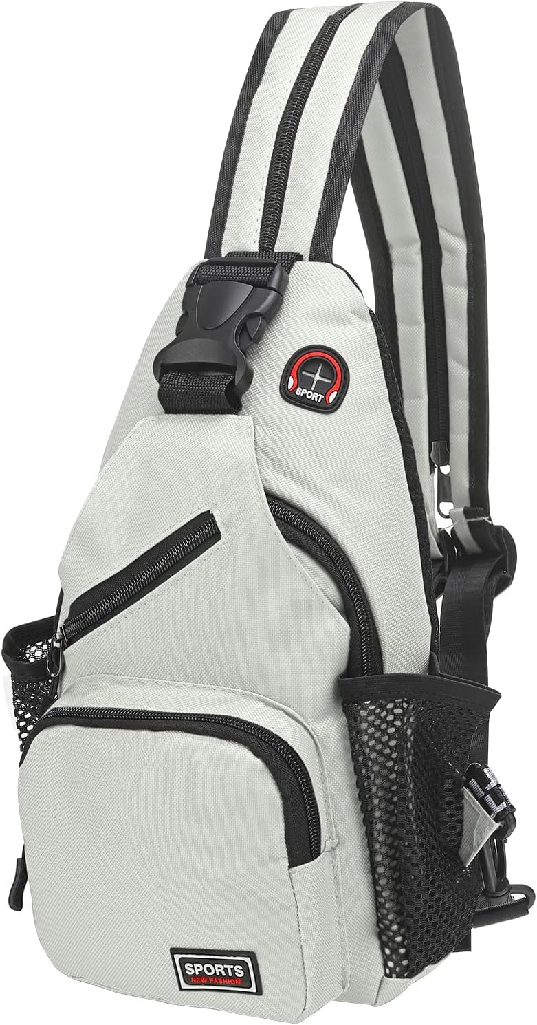 DTGN Convertible Sling Bag Crossbody Backpack - 8.5"x15" (LXH) Good for Women Men Hiking Travel Cycling - Multifunctional Shoulder Bag Casual Packs with Headphone Jack - Blue