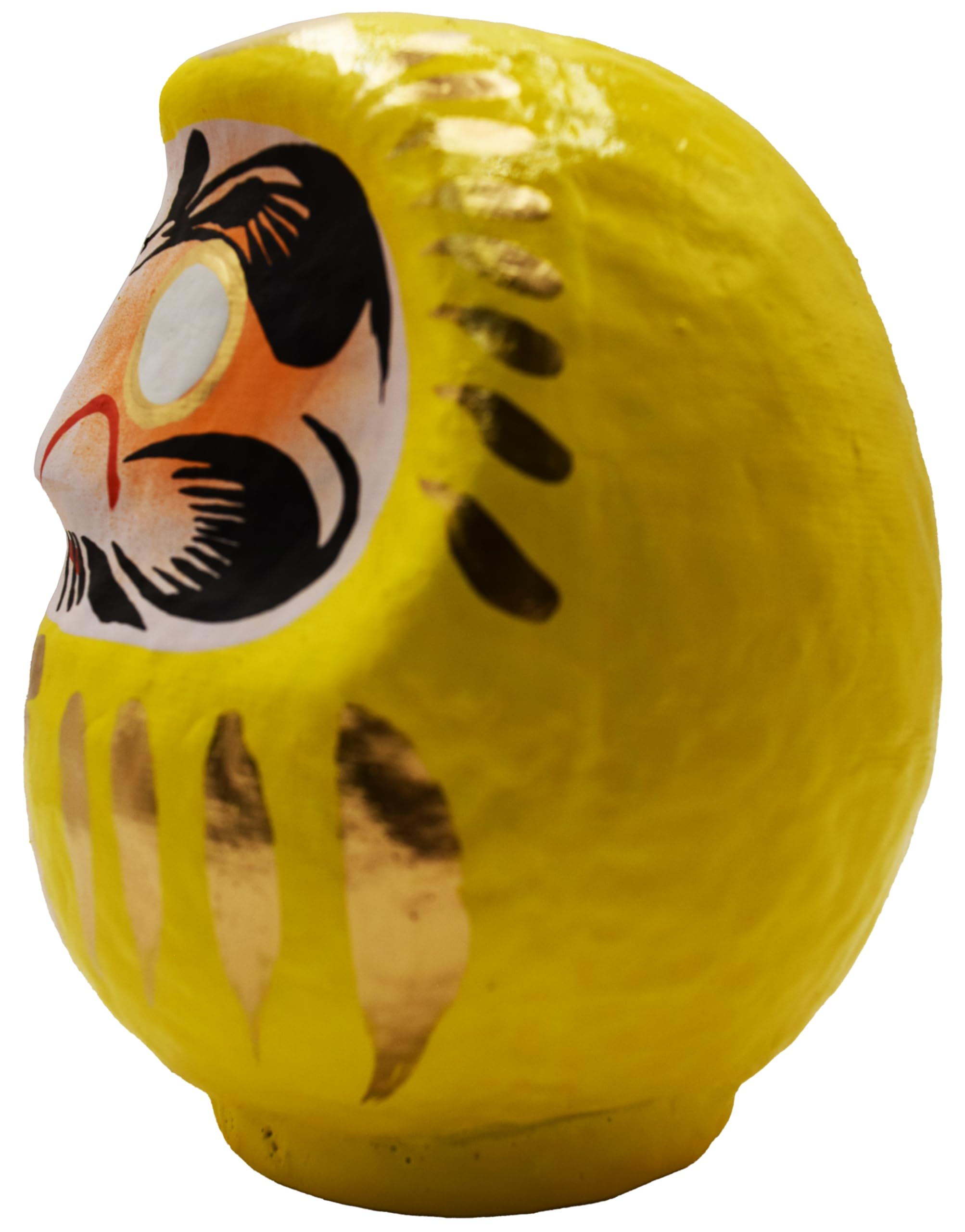 Amazon.co.jp: 高崎だるま 黄 11×10×9 福入 財運 名誉 幸運 赤顔 達磨