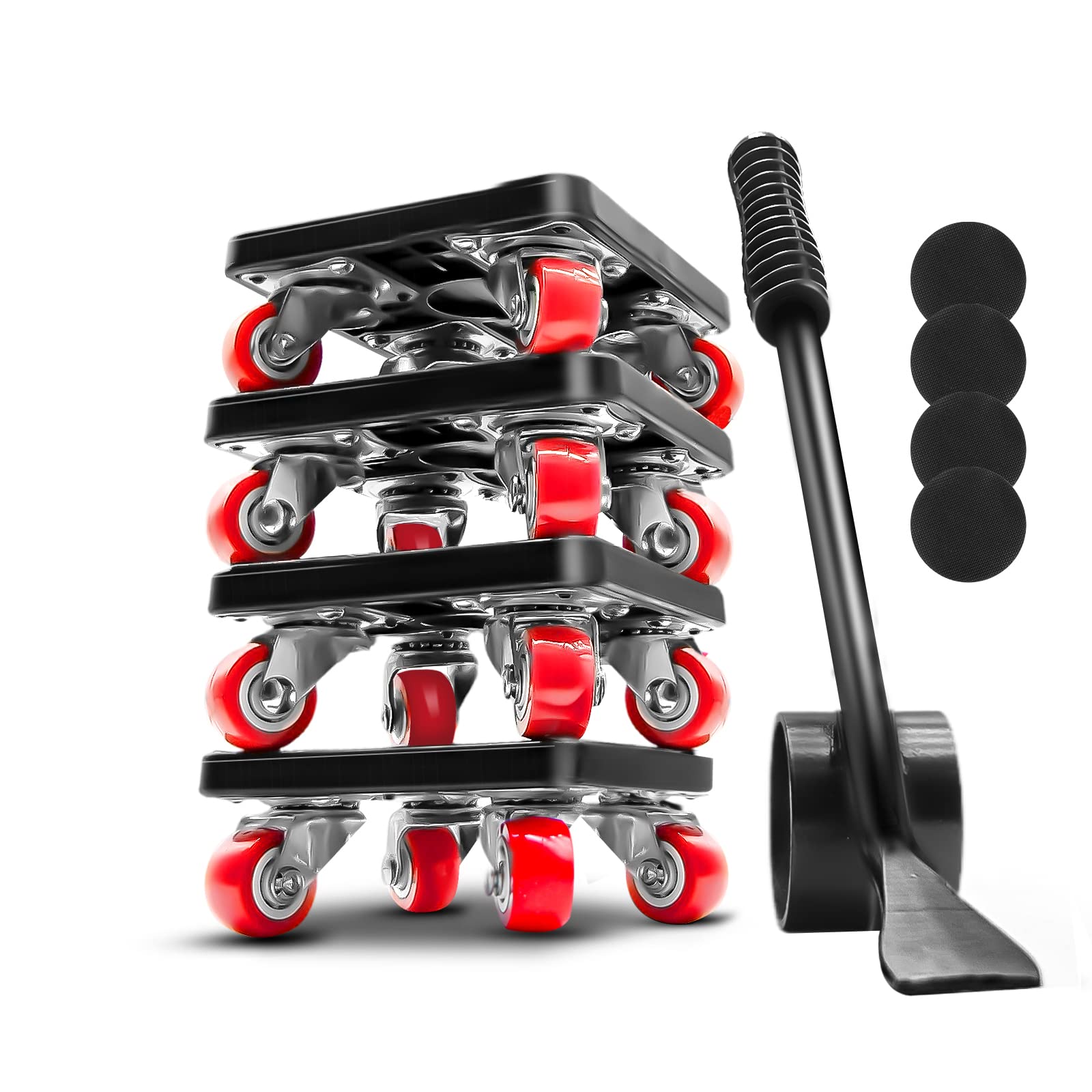 Furniture Mover Dolly, Moving Dolly, 4 Wheels & Furniture Lifter Set, 360° Rotation Wheels Furniture Movers, 800 Lbs Load Capacity, for Moving Heavy Furniture, Refrigerator, Sofa, Cabinet