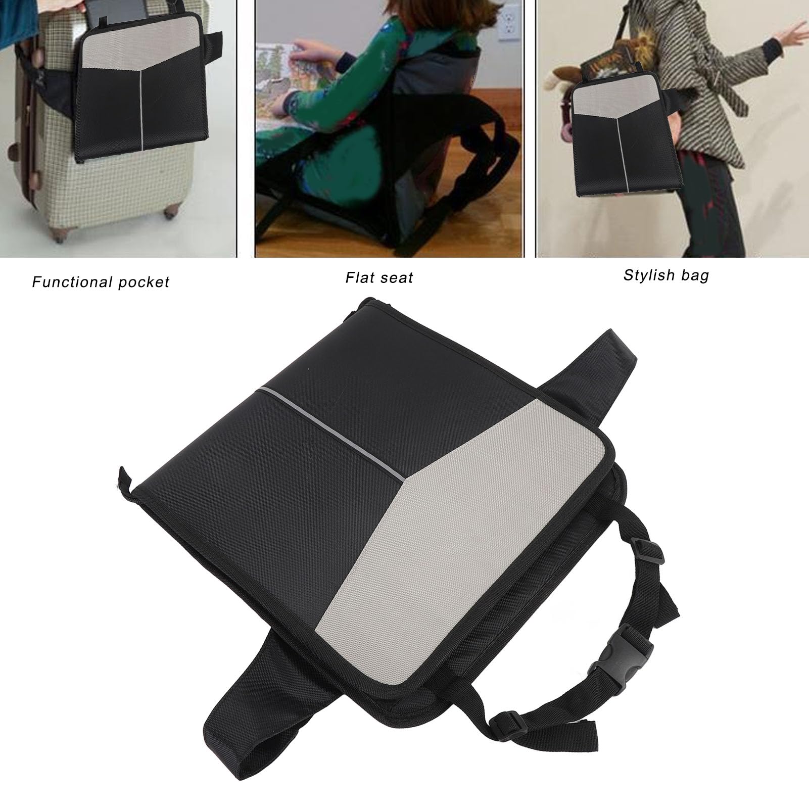 Portable Luggage Seat, Sturdy and Comfortable Cushion, Save Space, Fashionable Design for Fun Travel, Travel Seat for Kids