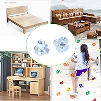 Vista 6 de Tuercas en T de 1/4 pulgadas a 20, 100 piezas de tuercas en T de acero chapado en zinc, 4 puntas, kit surtido de tuercas ciegas para madera