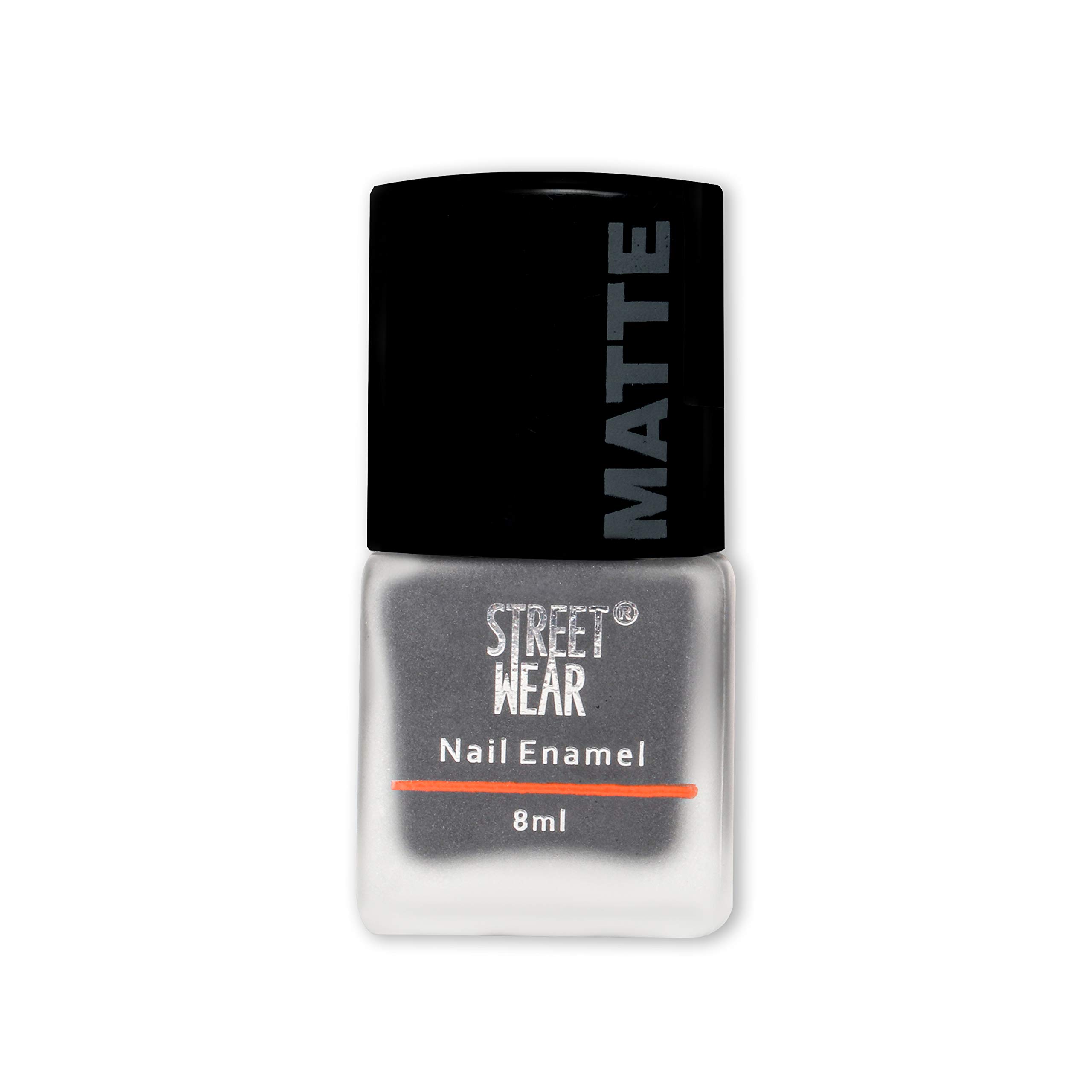Street Wear Matte Nail Enamel, Rebel Black, 8ml