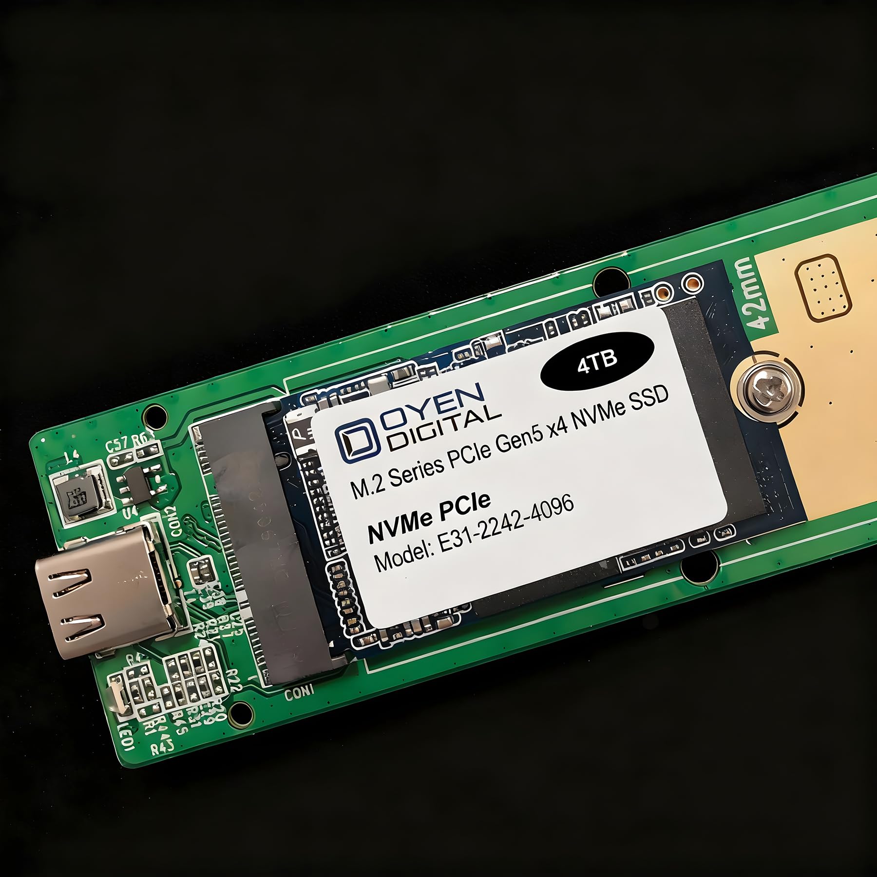 Amazon | Oyen Digital 4TB M.2 2242 NVMe PCIe Gen5 3D TLC SSD