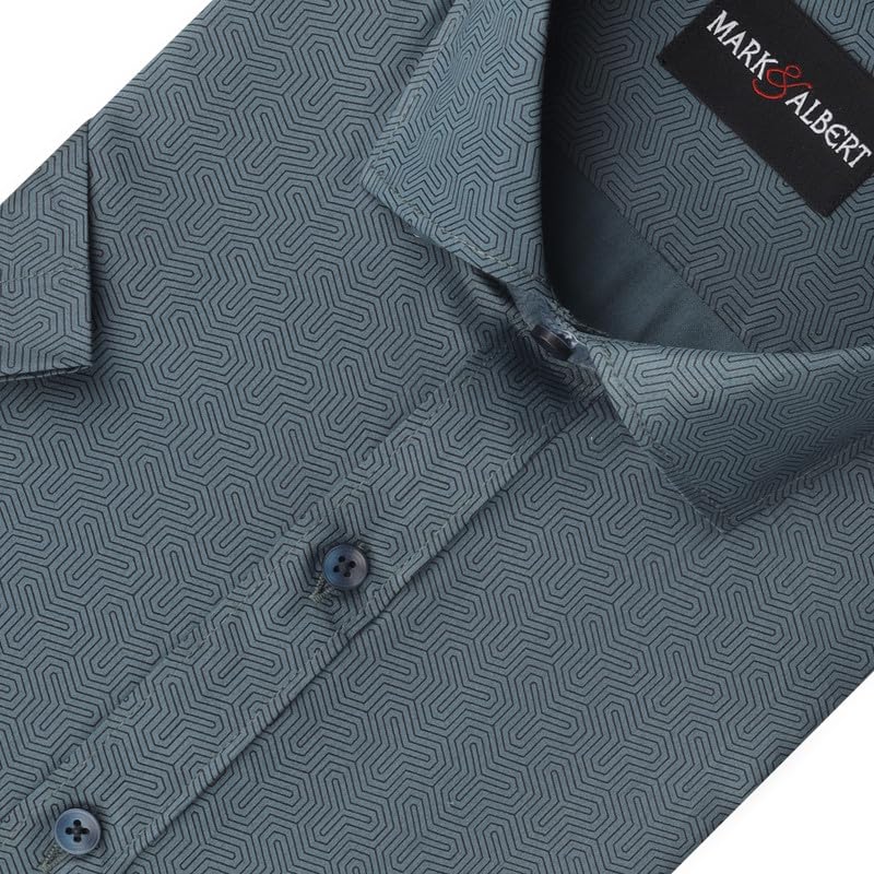 Image of MARK & ALBERT Mens Half Sleeves Printed Shirt