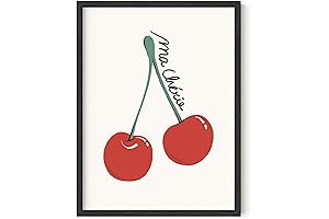 HAUS AND HUES Retro Wall Art - Cherry Wall Decor