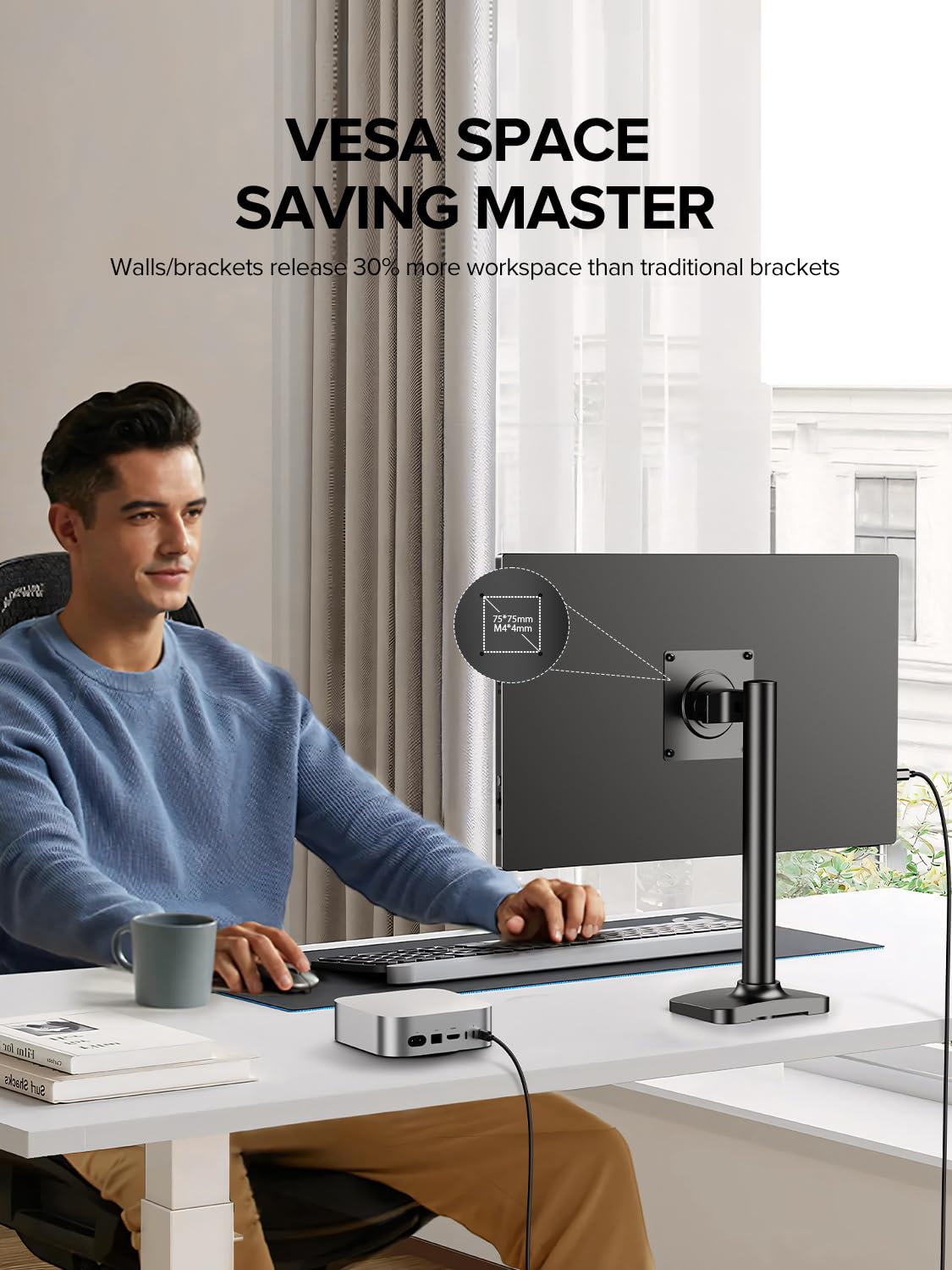 UPERFECT Przenośny Monitor 4K 16" | 1200 Nits Wyświetlacz Zewnętrzny | 3840 x 2400 UHD | 1MS FreeSync 2000:1 | USB-C i HDMI | VESA i Smart Case | Ekran Podróżny dla Komputera, Mini PC, Konsola do Gier