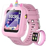 MOFGDNI Smart Watch for Kids with 39 Games Touchscreen Camera Video, Music Player, Pedometer, Calculator, Calendar, Stopwatch, Flashlight, Alarm Clock 12/24 hr, Birthday Gifts Toys for Girls Ages 3-12